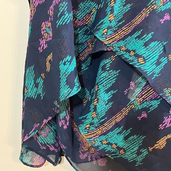 Lane Bryant Coastal Top 20 Blue Halter Artsy Feminine Tiered Coquette Classic - Picture 6 of 12